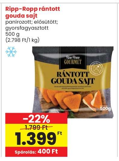 Ripp-Ropp Rántott Gouda Sajt