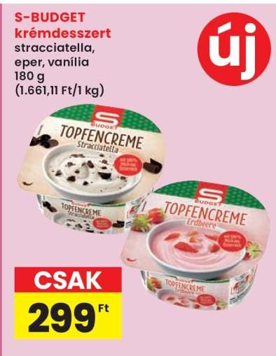S-BUDGET krémdesszert