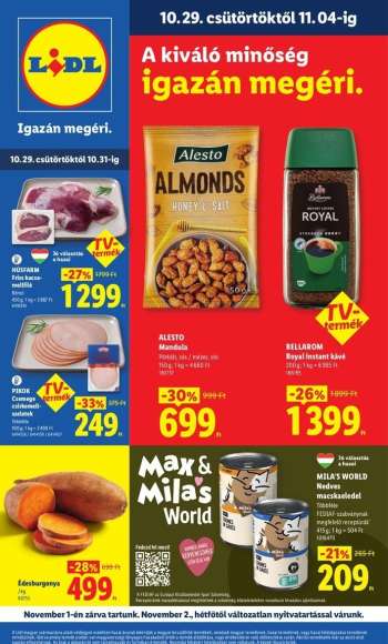 Újság Lidl - 2026.10.29 - 2026.11.04.