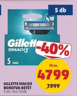 GILLETTE MACH3 BOROTVA BETÉT