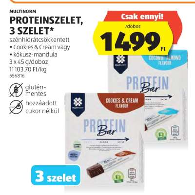 MULTINORM PROTEINSZELET, 3 SZELET