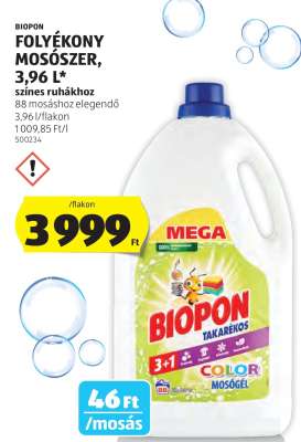 BIOPON FOLYÉKONY MOSÓSZER, 3,96 L