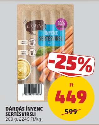DÁRDÁS ÍNYENC SERTÉSVIRSLI