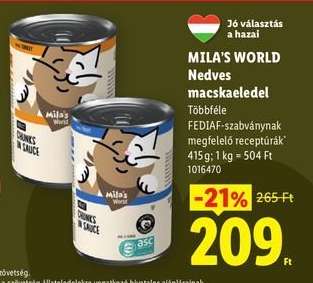 MILA’S WORLD Nedves macskaeledel