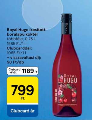Royal Hugo ízesített boralapú koktél