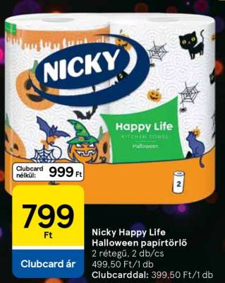 Nicky Happy Life Halloween papírtörlő