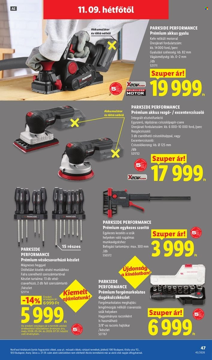Lidl akciós újságok - 2026.11.05 - 2026.11.11. Oldal 47