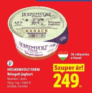 Holnemvolt Farm Rétegelt joghurt