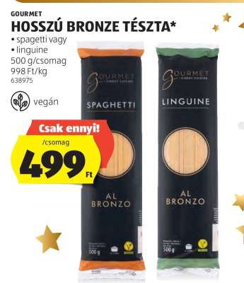 Gourmet Hosszú Bronze Tészta