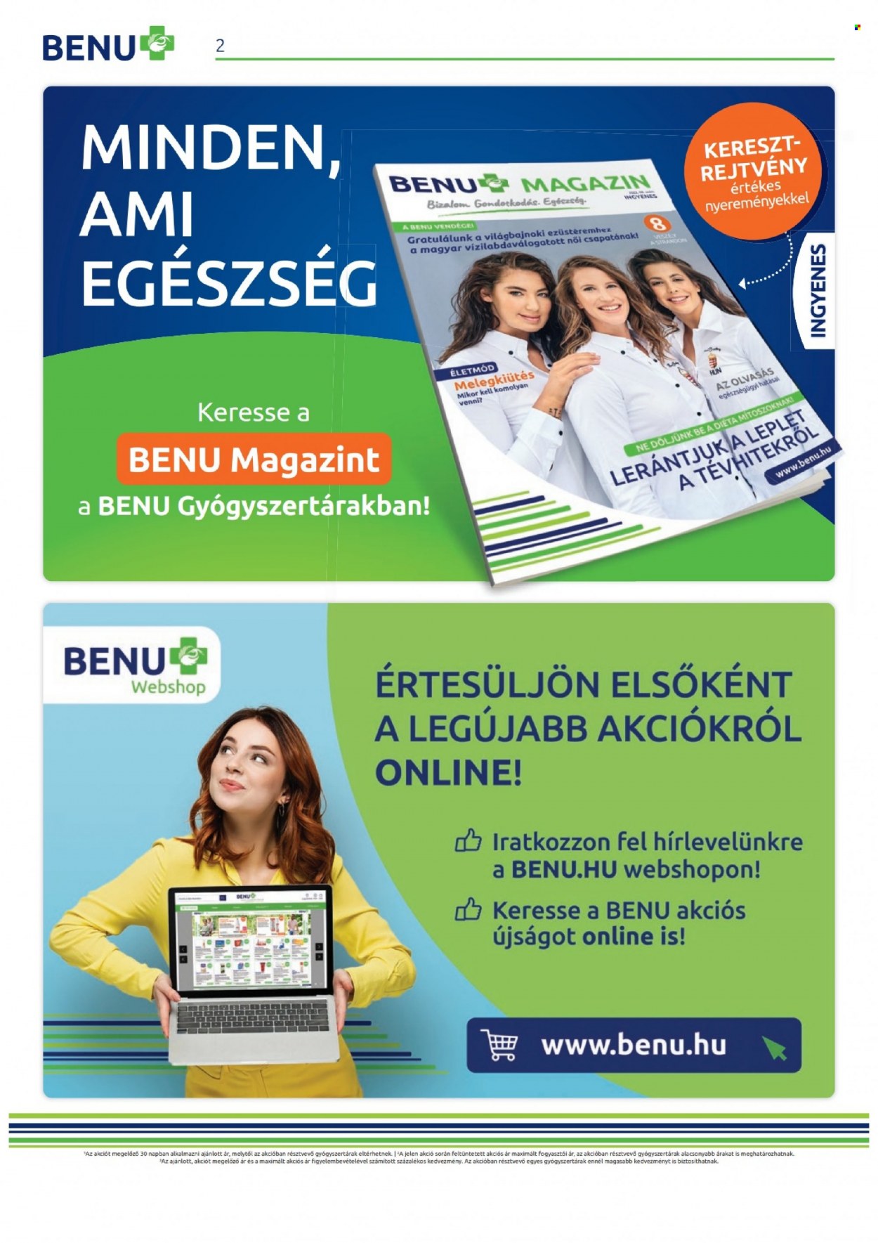 BENU Gyógyszertár akciós újság érvényes:  - 2022.08.01 - 2022.08.31. 2. oldal