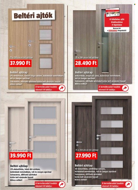 Bauhaus akciós újsága  - Akciós termékek - beltéri ajtó, kilincs, ajtó.  6. Oldal