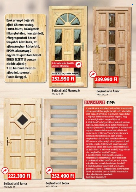 Bauhaus akciós újsága  - Akciós termékek - ajtó, bejárati ajtó.  9. Oldal