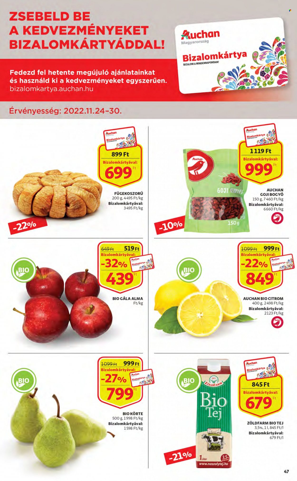 Auchan akciós újság érvényes:  - 2022.11.24 - 2022.11.30. 47. oldal